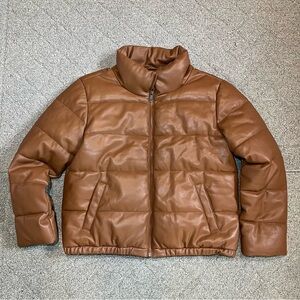 Elegant Tan Puffer Jacket